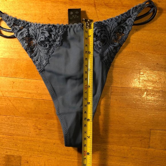 Lauma European Women's thongs Blue Strings Lycra Size Small - Picture 10 of 11